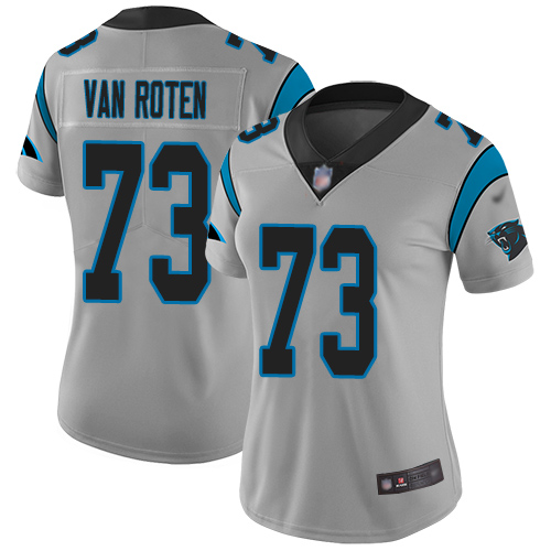Carolina Panthers Limited Silver Women Greg Van Roten Jersey NFL Football #73 Inverted Legend